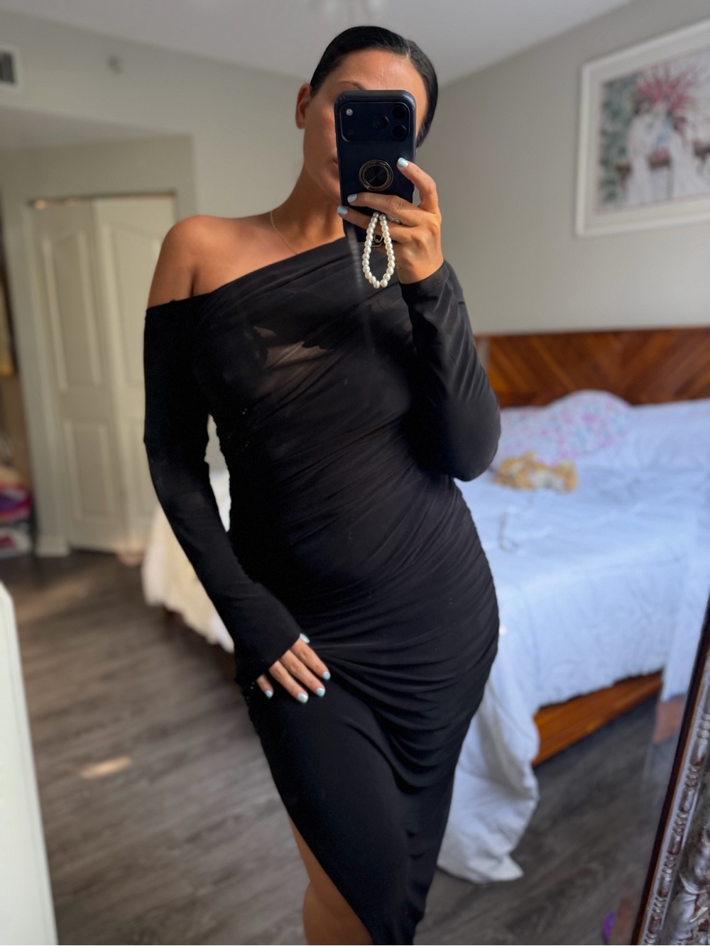 BCBG Black dress Size L NWT